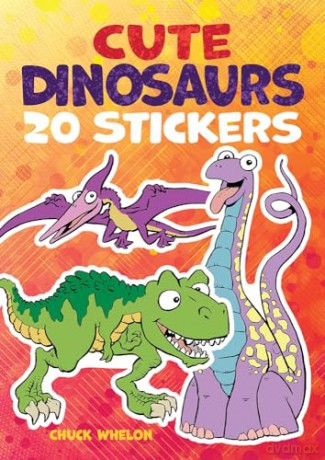 Cute Dinosaurs Stickers: 20 Stickers (Creative Haven) - Chuck Whelon [KSIĄŻKA]