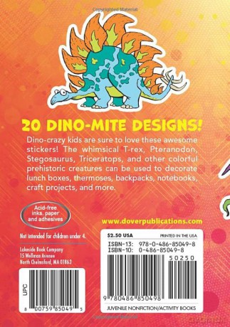 Cute Dinosaurs Stickers: 20 Stickers (Creative Haven) - Chuck Whelon [KSIĄŻKA]