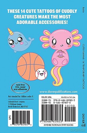 Cute Kawaii Tattoos: 14 Temporary Tattoos (Little Activity Books) - Mary Eakin [KOMIKS]