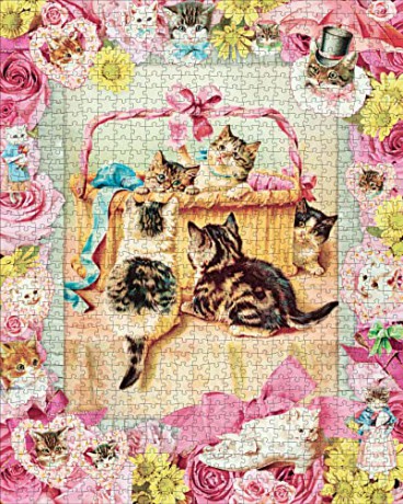 Cynthia Hart's Victoriana Cats: Basket of Mischief 1,000-Piece Puzzle - Cynthia Hart [KSIĄŻKA]