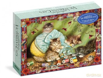 Cynthia Hart's Victoriana Cats: Sewing with Kittens 1,000-Piece Puzzle - Cynthia Hart [KSIĄŻKA]