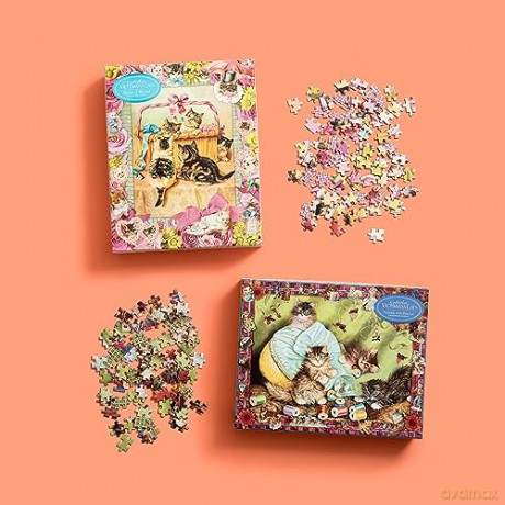Cynthia Hart's Victoriana Cats: Sewing with Kittens 1,000-Piece Puzzle - Cynthia Hart [KSIĄŻKA]