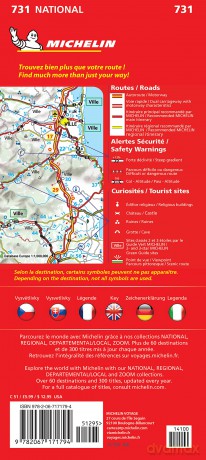 Czech Republic, Slovak Republic - Michelin National Map 731 (Michelin Maps/Country: National Maps, 731) - Michelin [KSIĄŻKA]