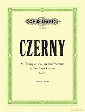 Czerny: 24 Five-Finger Exercises Op.777 (Piano Solo) (EP2844) (Edition Peters) - Carl Czerny [KSIĄŻKA]