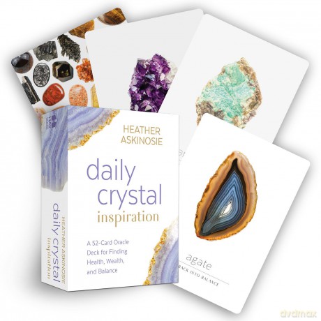 Daily Crystal Inspiration: A 52-Card Oracle Deck for Finding Health, Wealth, and Balance - Heather Askinosie [KSIĄŻKA]