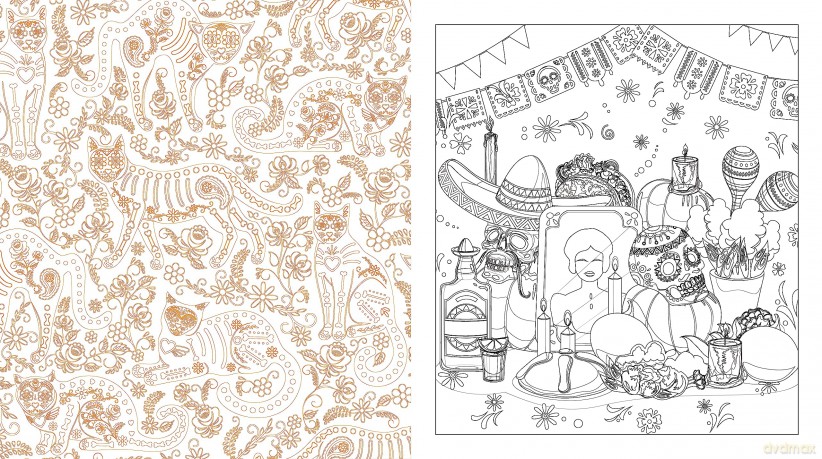 Day of the Dead Coloring Book: More than 100 Pages to Color! (Chartwell Coloring Books) - Editors of Chartwell Books [KSIĄŻKA]