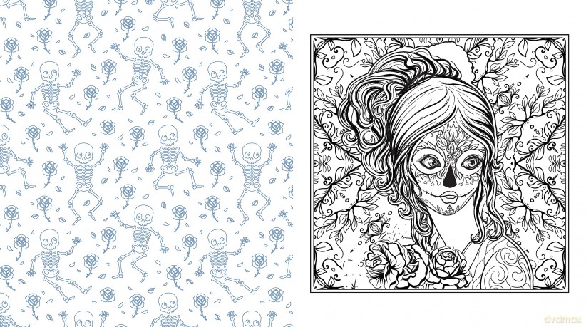 Day of the Dead Coloring Book: More than 100 Pages to Color! (Chartwell Coloring Books) - Editors of Chartwell Books [KSIĄŻKA]