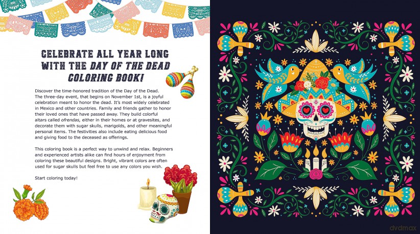 Day of the Dead Coloring Book: More than 100 Pages to Color! (Chartwell Coloring Books) - Editors of Chartwell Books [KSIĄŻKA]