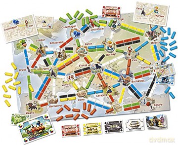 Days of Wonder | Ticket to Ride First Journey Europe Board Game | Ages 6+ | For 2 to 4 players | Average Playtime 15-30 Minutes [KSIĄŻKA]