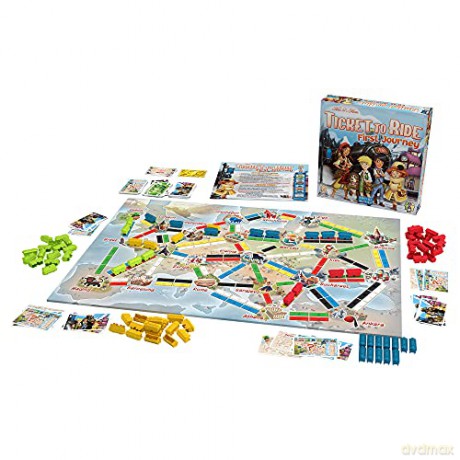 Days of Wonder | Ticket to Ride First Journey Europe Board Game | Ages 6+ | For 2 to 4 players | Average Playtime 15-30 Minutes [KSIĄŻKA]