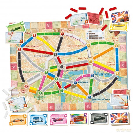 Days of Wonder | Ticket to Ride London Board Game | Ages 8+ | For 2 to 4 players | Average Playtime 10-15 Minutes [KSIĄŻKA]
