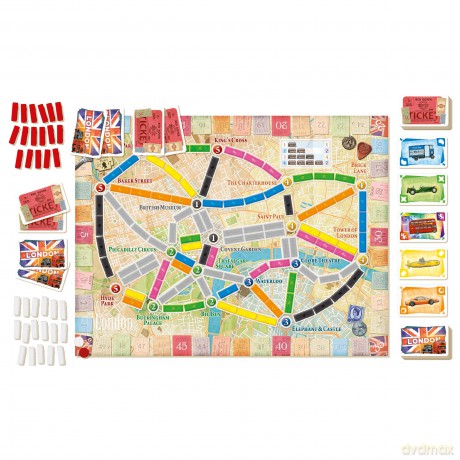 Days of Wonder | Ticket to Ride London Board Game | Ages 8+ | For 2 to 4 players | Average Playtime 10-15 Minutes [KSIĄŻKA]
