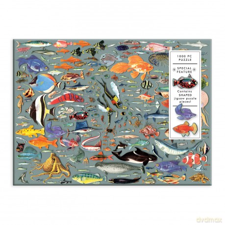 Deepest Dive 1000 Piece Puzzle with Shaped Pieces - Galison [PUZZLE]