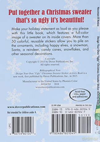 Design Your Own Ugly Christmas Sweater Sticker Activity Book (Little Activity Books) - Fran Newman-D'Amico [KSIĄŻKA]