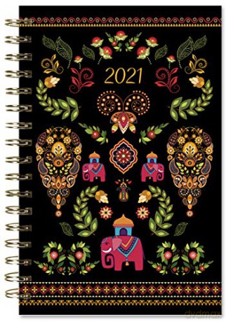 Designer Elephant 16-Month Weekly Planner September 2020 Planner Calendar [KSIĄŻKA]