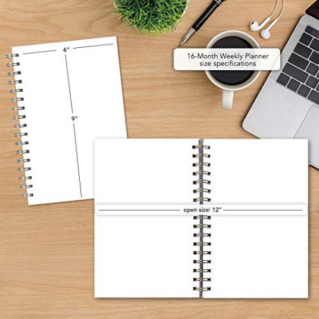Designer Elephant 16-Month Weekly Planner September 2020 Planner Calendar [KSIĄŻKA]