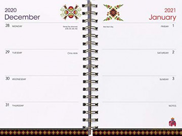 Designer Elephant 16-Month Weekly Planner September 2020 Planner Calendar [KSIĄŻKA]