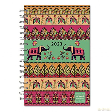 Designer Essentials September 2022-December 2023 Lifestyle Planner: Elephant (DESIGNER ENGAGEMENT) [KSIĄŻKA]