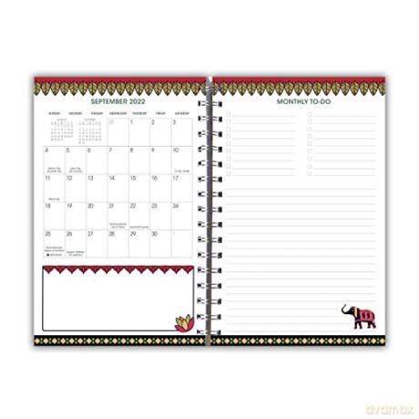 Designer Essentials September 2022-December 2023 Lifestyle Planner: Elephant (DESIGNER ENGAGEMENT) [KSIĄŻKA]