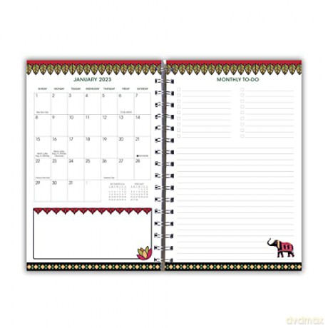 Designer Essentials September 2022-December 2023 Lifestyle Planner: Elephant (DESIGNER ENGAGEMENT) [KSIĄŻKA]