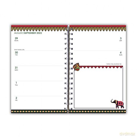 Designer Essentials September 2022-December 2023 Lifestyle Planner: Elephant (DESIGNER ENGAGEMENT) [KSIĄŻKA]