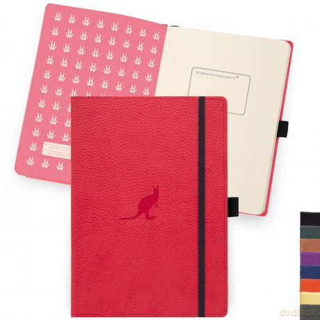 Dingbats - Wildlife Dotted Journal A5 - Vegan Leather Hardcover, Ideal for Work, Travel - Pocket, Elastic Closure, Bookmark - Dingbats* Notebooks [KSIĄŻKA]