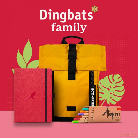 Dingbats - Wildlife Dotted Journal A5 - Vegan Leather Hardcover, Ideal for Work, Travel - Pocket, Elastic Closure, Bookmark - Dingbats* Notebooks [KSIĄŻKA]