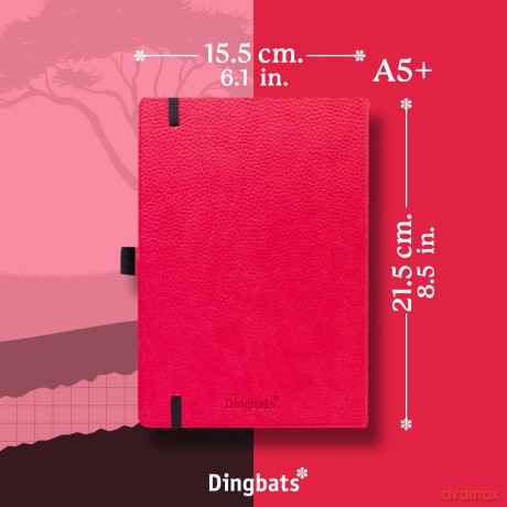 Dingbats - Wildlife Dotted Journal A5 - Vegan Leather Hardcover, Ideal for Work, Travel - Pocket, Elastic Closure, Bookmark - Dingbats* Notebooks [KSIĄŻKA]