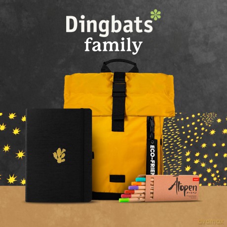 Dingbats* - Pro B5 Lined Large Notebook - PU Leather Hardcover Journal for Work, Travel, Writing - Pocket, Elastic Closure, Pen Holder, Bookmark - Dingbats* Notebooks [KSIĄŻKA]