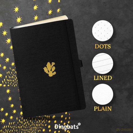 Dingbats* - Pro B5 Lined Large Notebook - PU Leather Hardcover Journal for Work, Travel, Writing - Pocket, Elastic Closure, Pen Holder, Bookmark - Dingbats* Notebooks [KSIĄŻKA]