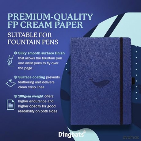 Dingbats* - Wildlife Dotted Extra Large A4 Notebook - PU Leather Hardcover Journal for Work, Writing - Pocket, Elastic Closure, Pen Holder, Bookmark - Dingbats* Notebooks [KALENDARZ]