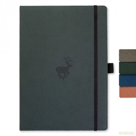 Dingbats* - Wildlife Squared Extra Large A4 Notebook - PU Leather Hardcover Journal for Work, Writing - Pocket, Elastic Closure, Pen Holder, Bookmark - Dingbats* Notebooks [KSIĄŻKA]