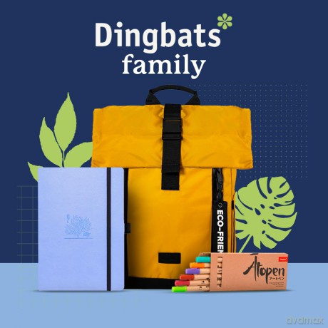 Dingbats* Earth Dotted Journal A5 - Vegan Leather, Hardcover, Ideal for Work, Travel - Pocket, Elastic Closure, Bookmark - Dingbats [KSIĄŻKA]