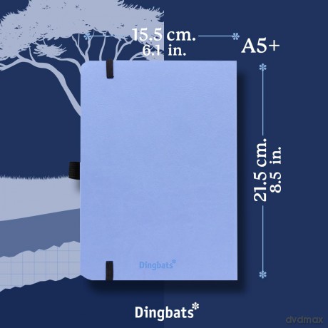 Dingbats* Earth Dotted Journal A5 - Vegan Leather, Hardcover, Ideal for Work, Travel - Pocket, Elastic Closure, Bookmark - Dingbats [KSIĄŻKA]