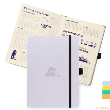 Dingbats* Earth Dotted Journal A5 - Vegan Leather, Hardcover, Ideal for Work, Travel - Pocket, Elastic Closure, Bookmark - Dingbats* Notebooks [KSIĄŻKA]