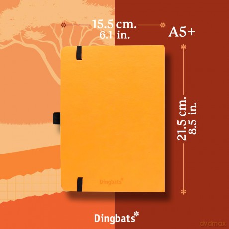 Dingbats* Earth Dotted Journal A5 - Vegan Leather, Hardcover, Ideal for Work, Travel - Pocket, Elastic Closure, Bookmark - Dingbats* Notebooks [KSIĄŻKA]