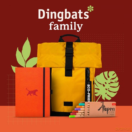 Dingbats* Wildlife Dotted Journal A5 - Vegan Leather Hardcover, Ideal for Work, Travel - Pocket, Elastic Closure, Bookmark - Dingbats* Notebooks [KSIĄŻKA]