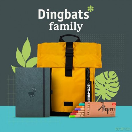 Dingbats* Wildlife Dotted Journal A5 - Vegan Leather Hardcover, Ideal for Work, Travel - Pocket, Elastic Closure, Bookmark - Dingbats* Notebooks [KSIĄŻKA]