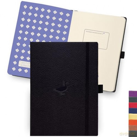 Dingbats* Wildlife Dotted Journal A5 - Vegan Leather Hardcover, Ideal for Work, Travel - Pocket, Elastic Closure, Bookmark - Dingbats* Notebooks [KSIĄŻKA]