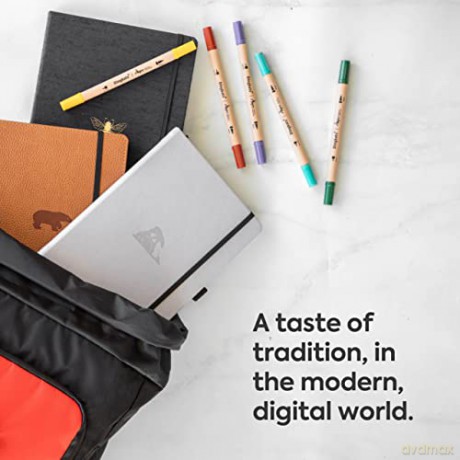 Dingbats* Wildlife Dotted Journal A5 - Vegan Leather Hardcover, Ideal for Work, Travel - Pocket, Elastic Closure, Bookmark - Dingbats* Notebooks [KSIĄŻKA]