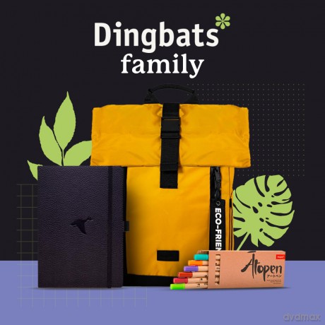 Dingbats* Wildlife Plain Journal A5 - Vegan Leather Hardcover, Ideal for Work, Travel - Pocket, Elastic Closure, Bookmark - Dingbats* Notebooks [KSIĄŻKA]
