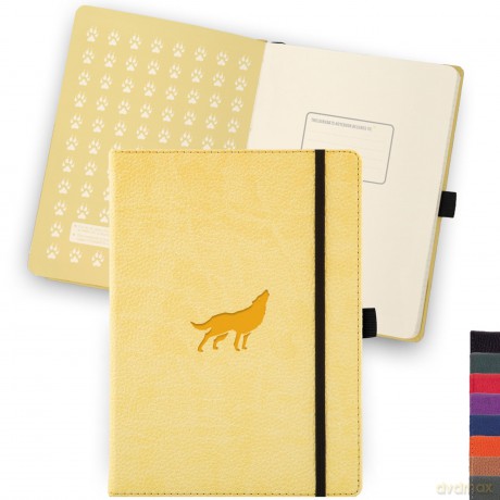 Dingbats* Wildlife Plain Journal A5 - Vegan Leather Hardcover, Ideal for Work, Travel - Pocket, Elastic Closure, Bookmark - Dingbats* Notebooks [KSIĄŻKA]