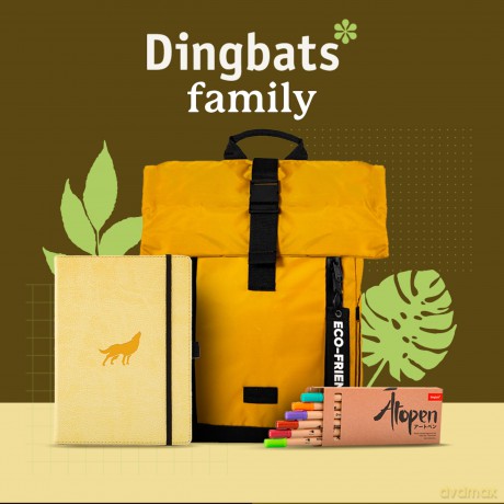 Dingbats* Wildlife Plain Journal A5 - Vegan Leather Hardcover, Ideal for Work, Travel - Pocket, Elastic Closure, Bookmark - Dingbats* Notebooks [KSIĄŻKA]