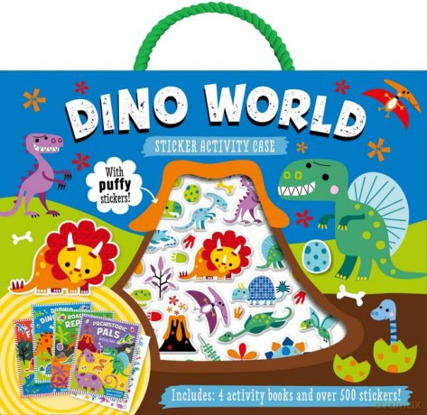 Dino World Sticker Activity Case (Box Sets) - Make Believe Ideas [KSIĄŻKA]