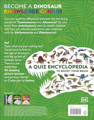 Dinosaur Knowledge Genius!: A Quiz Encyclopedia to Boost Your Brain (DK Knowledge Genius) - Dk [KSIĄŻKA]
