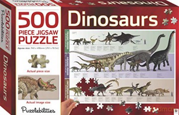 Dinosaurs 500 Piece Jigsaw Puzzle for Kids | Hinkler Puzzlebilities | Dinosaur Puzzle for Children | Educational Jigsaw Puzzle for Home Learning - Hinkler Pty Ltd [KALENDARZ]