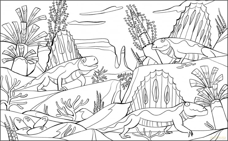 Dinosaurs: Coloring Book - Illustrated by Camilla Garofano [KSIĄŻKA]