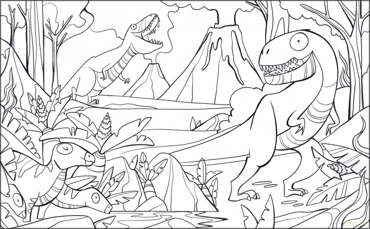 Dinosaurs: Coloring Book - Illustrated by Camilla Garofano [KSIĄŻKA]