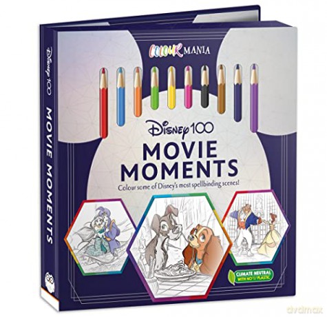 Disney 100: Movie Moments (Colouring Book and Pencil Set) - Walt Disney [KSIĄŻKA]