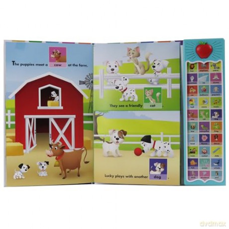 Disney Baby Mickey Mouse, Minnie, Frozen, Moana, and More! - First Word Adventures: Point, Match, Listen, and Learn! 30-Button Sound Book - Great for First Words - PI Kids - PI Kids [KSIĄŻKA]